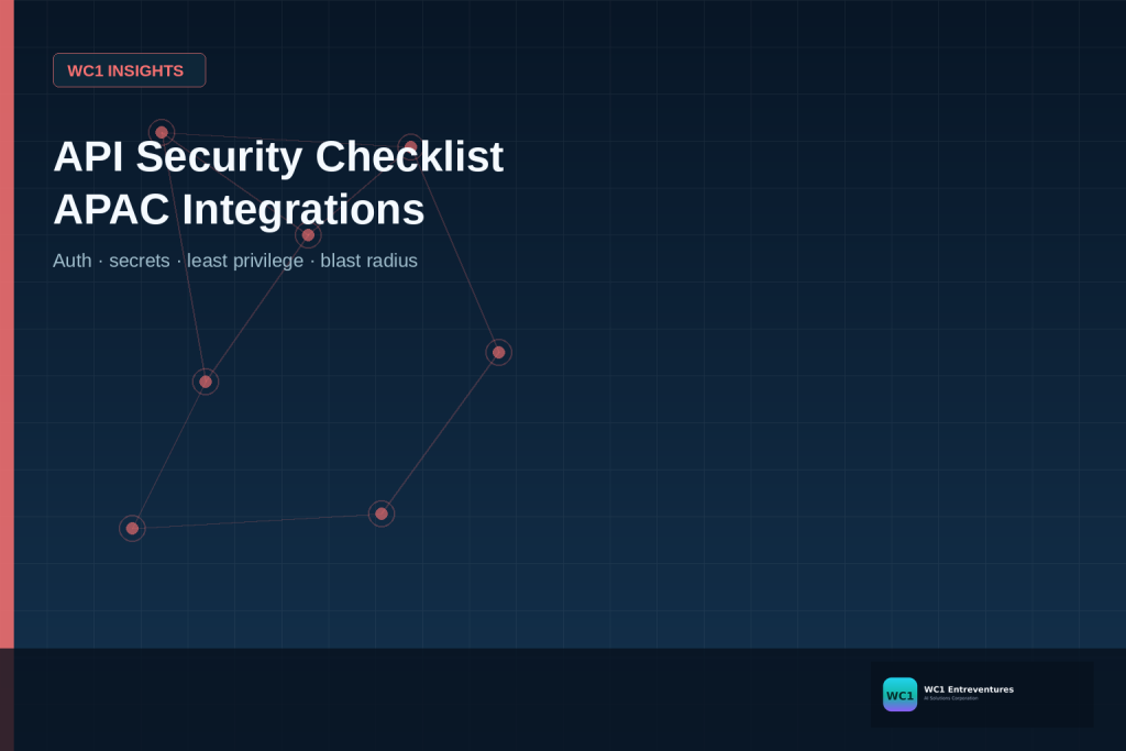 API Security Checklist for APAC Integrations: Auth, Secrets, and Blast Radius