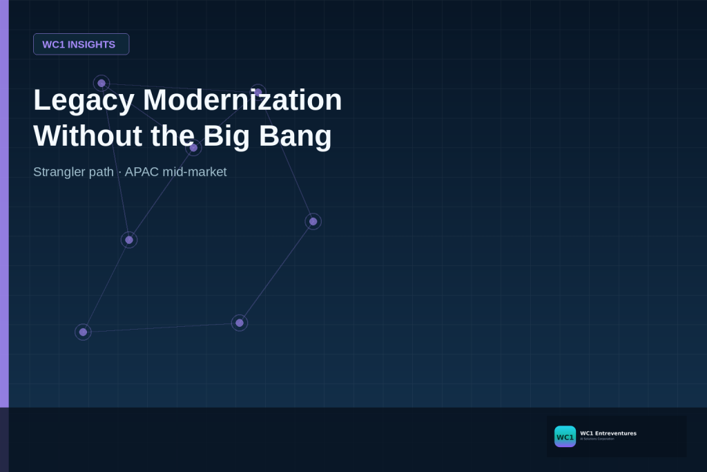Legacy Modernization Without the Big Bang: A Strangler Path for APAC Mid-Market