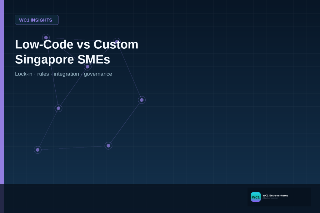 Low-Code vs Custom Software for Singapore SMEs: A Decision Frame That Survives Year Two