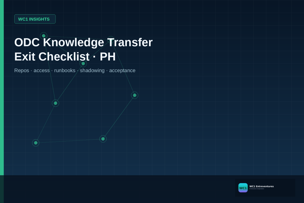 Philippines ODC Knowledge Transfer Exit Checklist