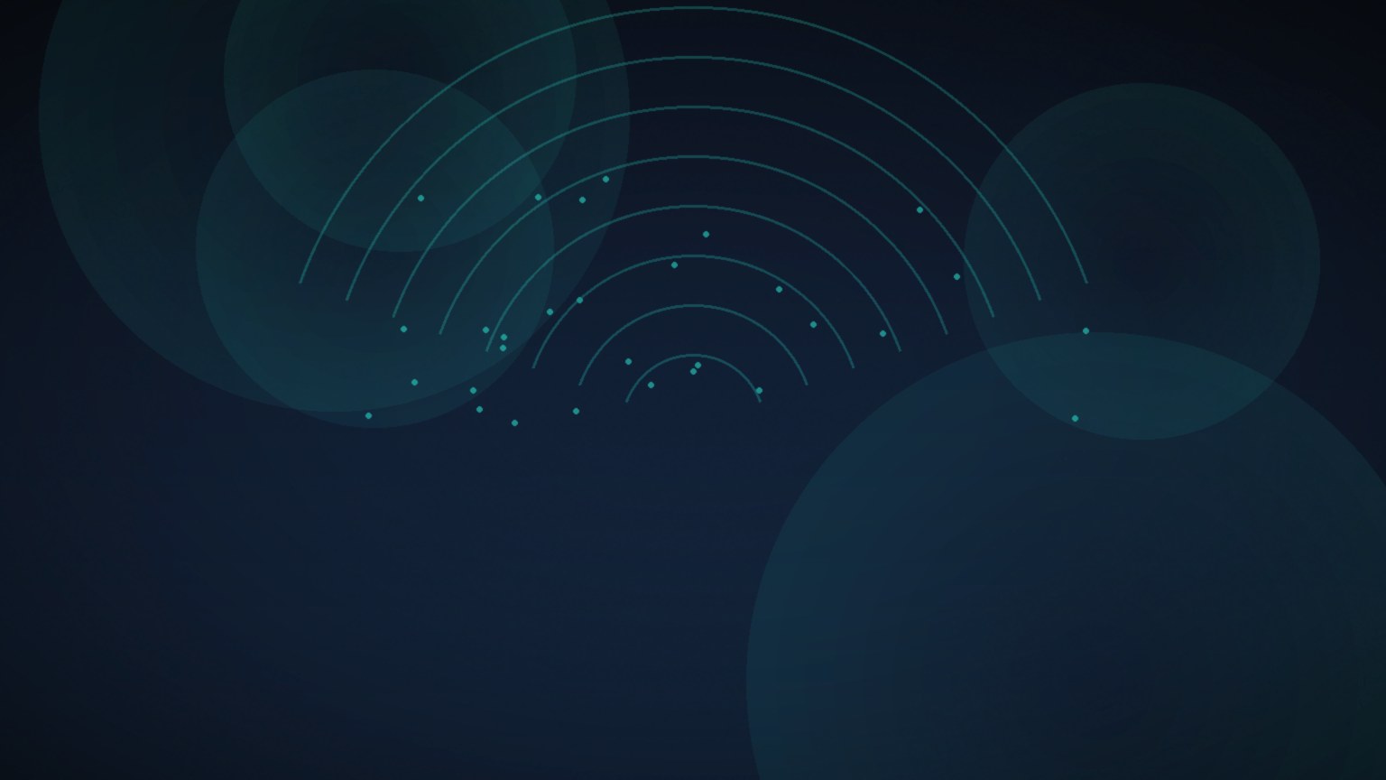 Cinematic secure operations floor in teal-lit navy darkness, abstract access control mood