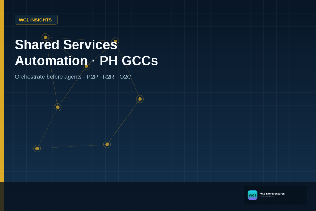 Shared Services Automation in Philippine GCCs: Orchestrate Before You Agent