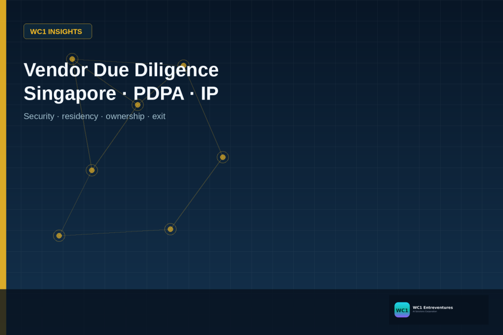 Software Vendor Due Diligence in Singapore: PDPA, Security, and IP Ownership