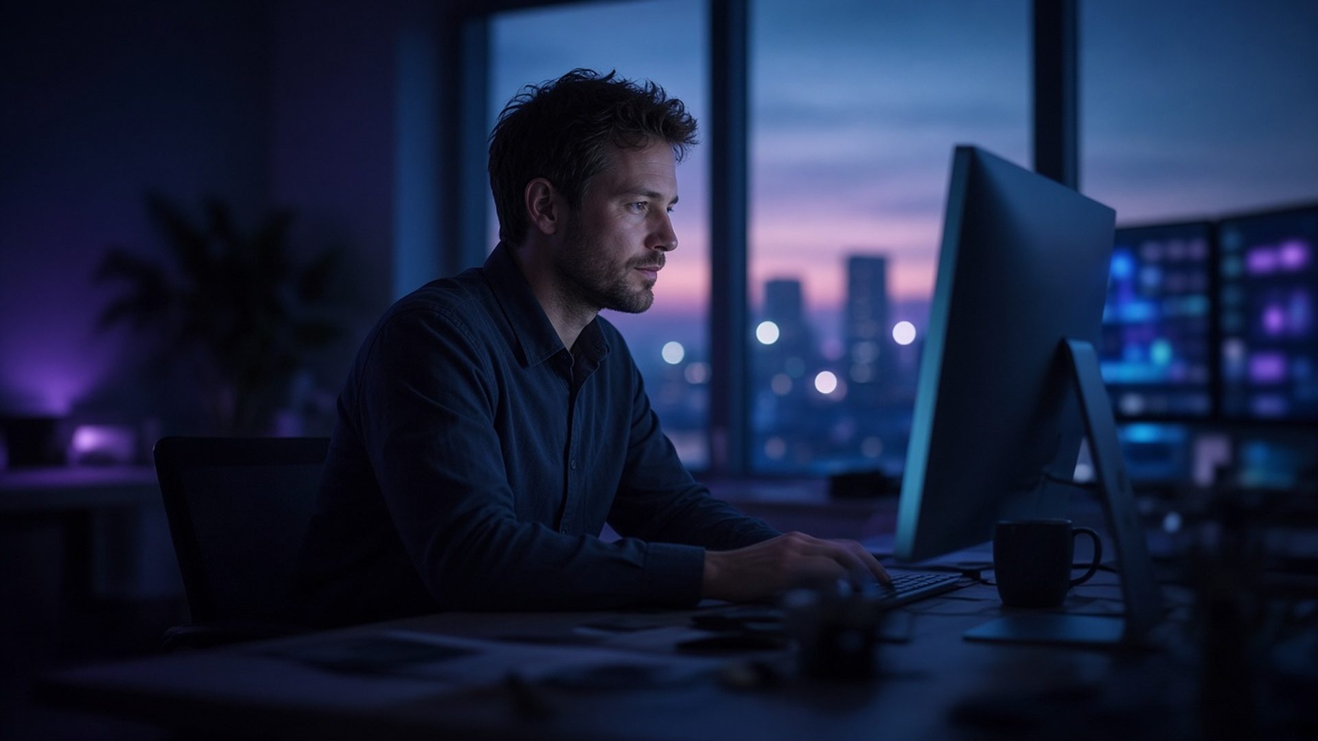 Cinematic illustration of managed detection and response for WC1 cybersecurity services