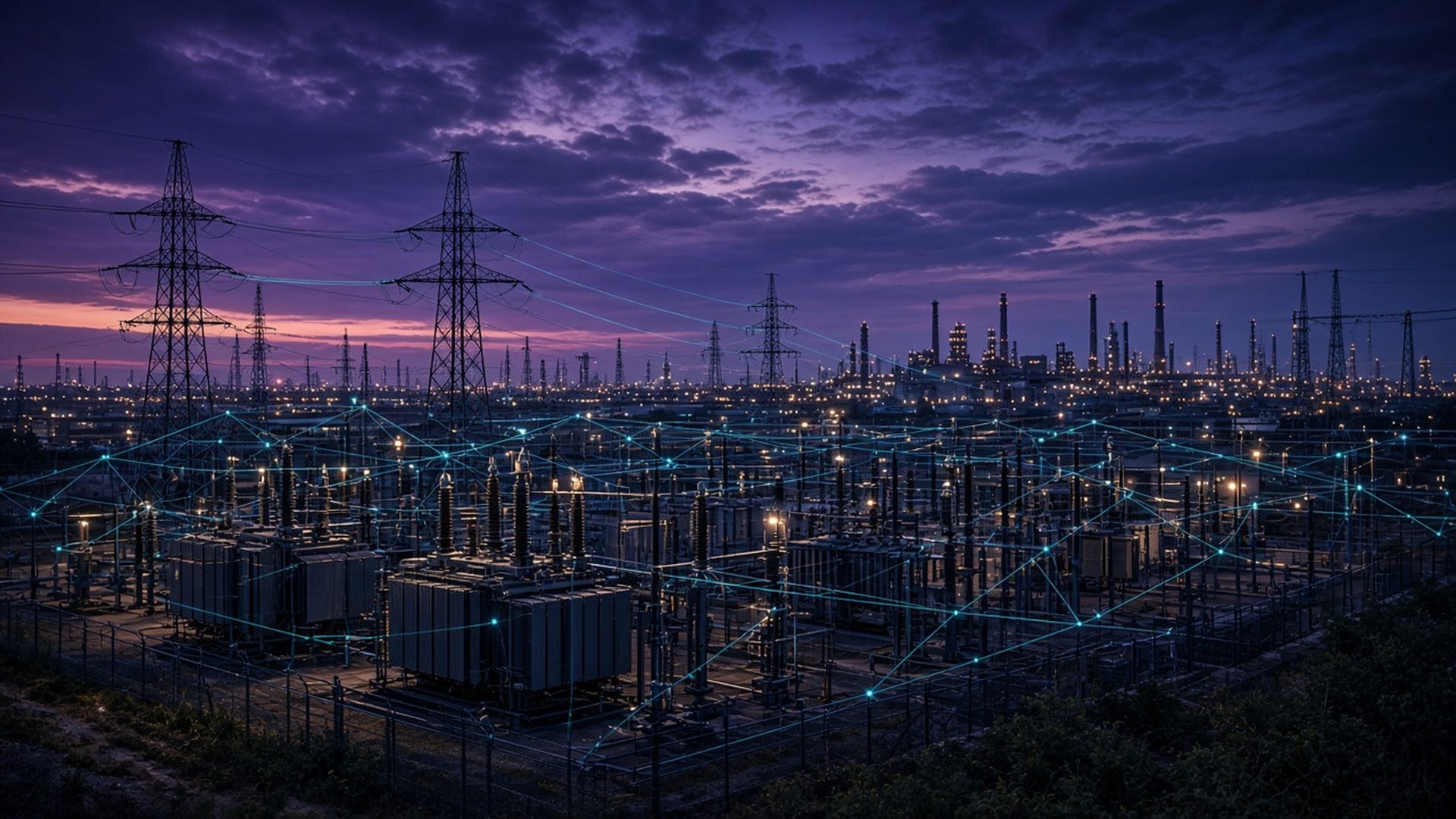 Cinematic illustration of OT and IoT Security for WC1 cybersecurity services